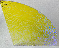 Quarter (1/4) sheet - CBS Clear 90 COE Yellow Blue Dichroic Glass