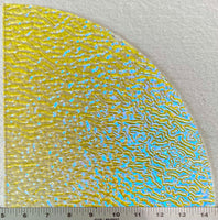 Quarter (1/4) sheet - CBS Clear 90 COE Yellow Blue Dichroic Glass