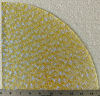 Quarter (1/4) Sheet - CBS Thin Clear Yellow Blue Florentine 90 COE Dichroic Glass