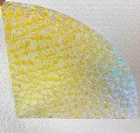 Quarter (1/4) Sheet - CBS Thin Clear Yellow Blue Florentine 90 COE Dichroic Glass