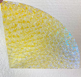 Quarter (1/4) Sheet - CBS Thin Clear Yellow Blue Florentine 90 COE Dichroic Glass