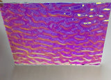 Clear CBS Rainbow Pink Purple Ripple 90 COE Dichroic Glass - Beautiful!