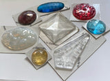 Faceted and Specialty Stained Glass Jewel Assortment - Large and small sizes!! Free US shipping!