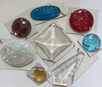 Faceted and Specialty Stained Glass Jewel Assortment - Large and small sizes!! Free US shipping!