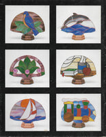 1984 OOP 'The Book of Fans' Fabulous stained glass pattern book for fan lamps - 50 patterns!