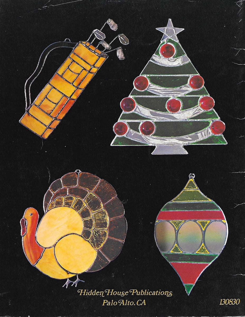 Rare Vintage 1978 'Holidays in Stained Glass' Pattern Book Holidays Ha ...