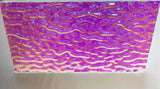 Clear CBS Rainbow Pink Purple Ripple 90 COE Dichroic Glass - Beautiful!