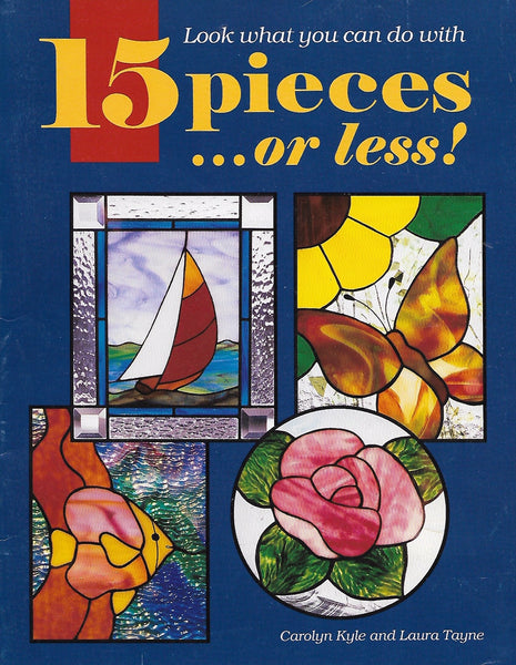 1995 CKE '15 Pieces..or less!' Stained Glass Pattern Book - Delightful easy patterns!